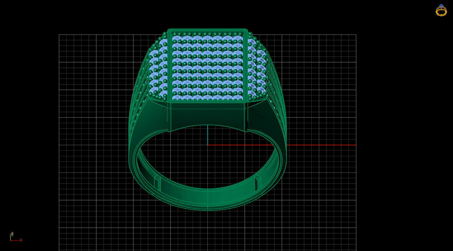 Print Ready STL 3DM Gents Rings Diamond Men Ring 3D print model_3