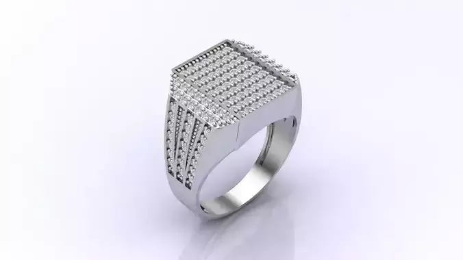 Print Ready STL 3DM  Gents Rings Diamond Men Ring  3D print model