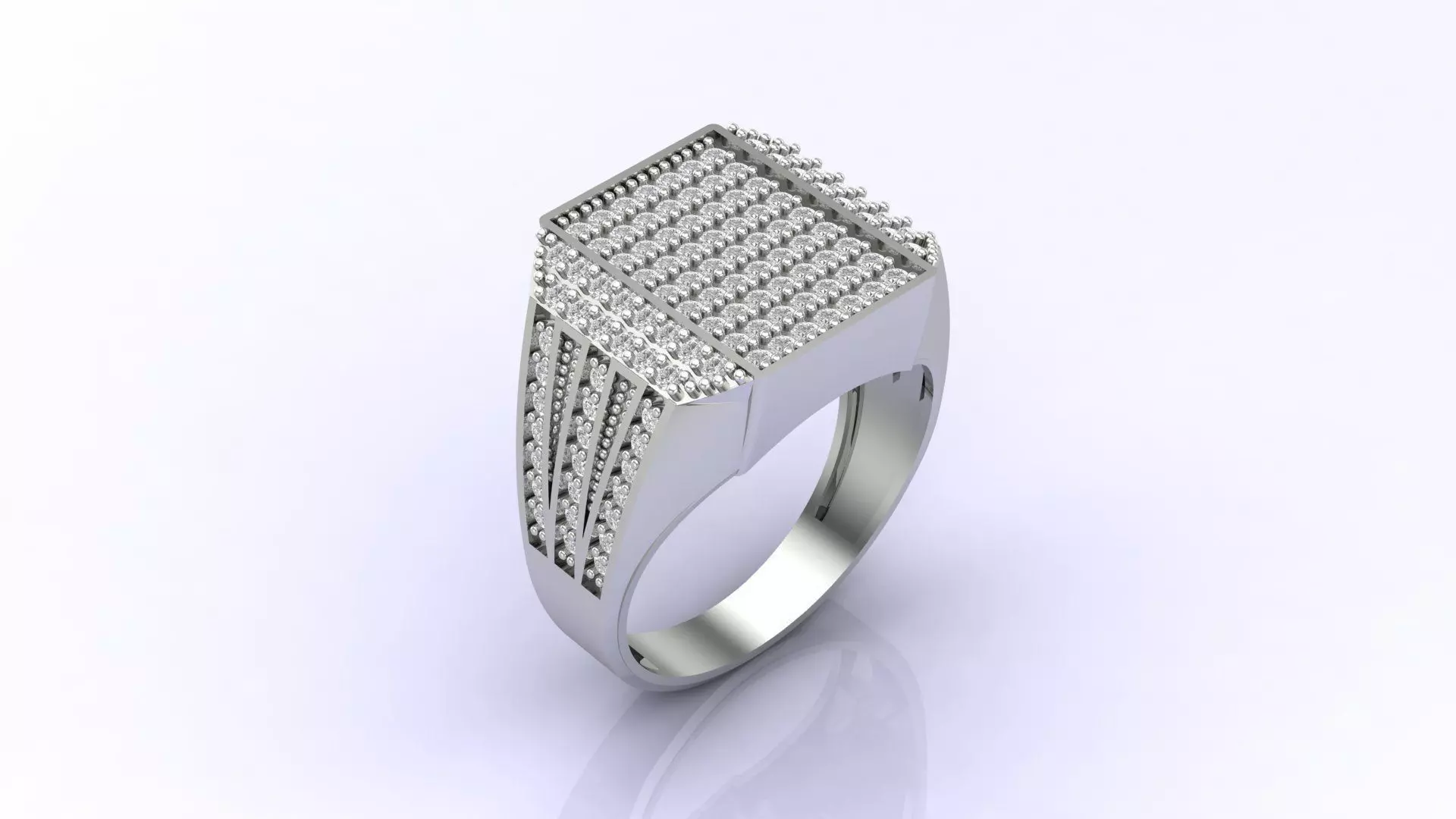 Print Ready STL 3DM Gents Rings Diamond Men Ring 3D print model_0