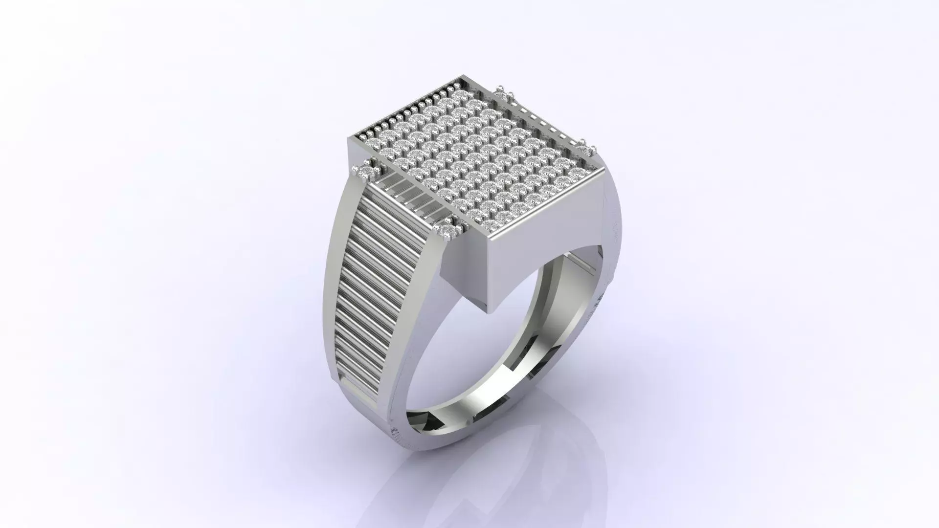 Print Ready STL 3DM Gents Rings Diamond Men Ring 3D print model_0