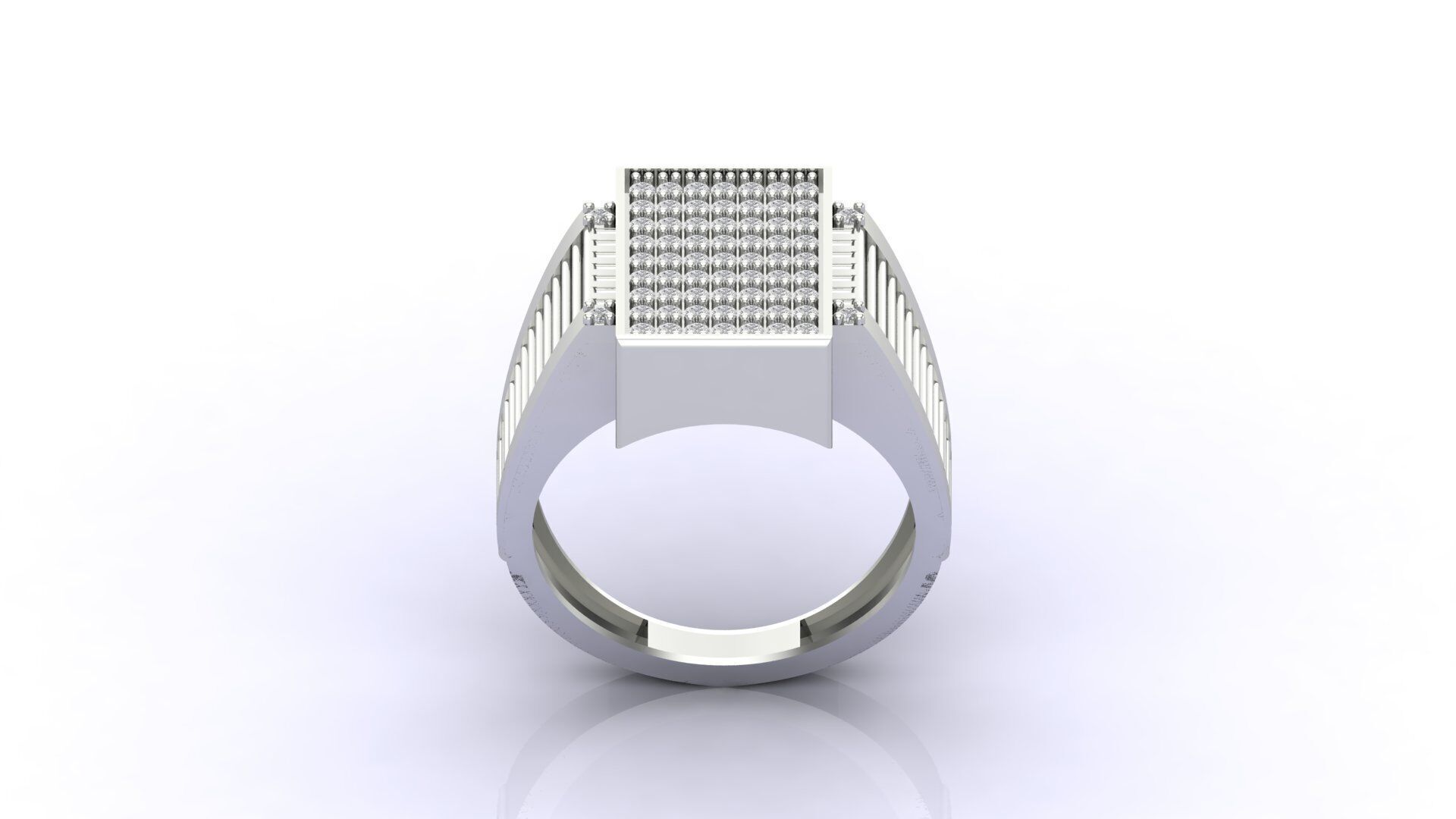 Print Ready STL 3DM Gents Rings Diamond Men Ring 3D print model_1