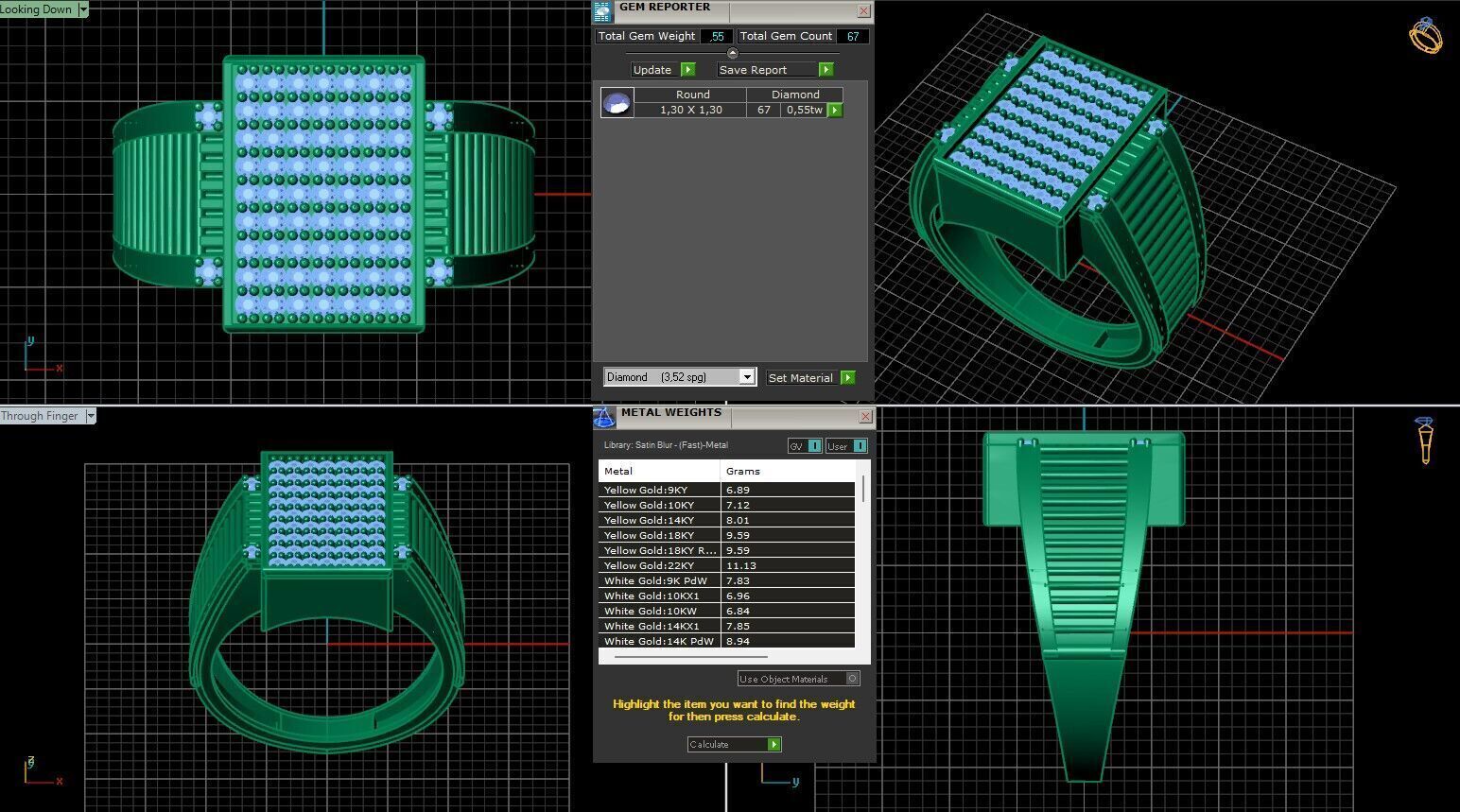 Print Ready STL 3DM Gents Rings Diamond Men Ring 3D print model_6