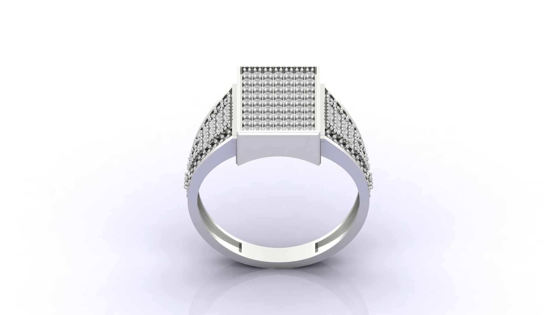 Print Ready STL 3DM Gents Rings Diamond Men Ring 3D print model_1