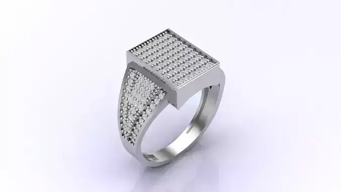 Print Ready STL 3DM  Gents Rings Diamond Men Ring  3D print model
