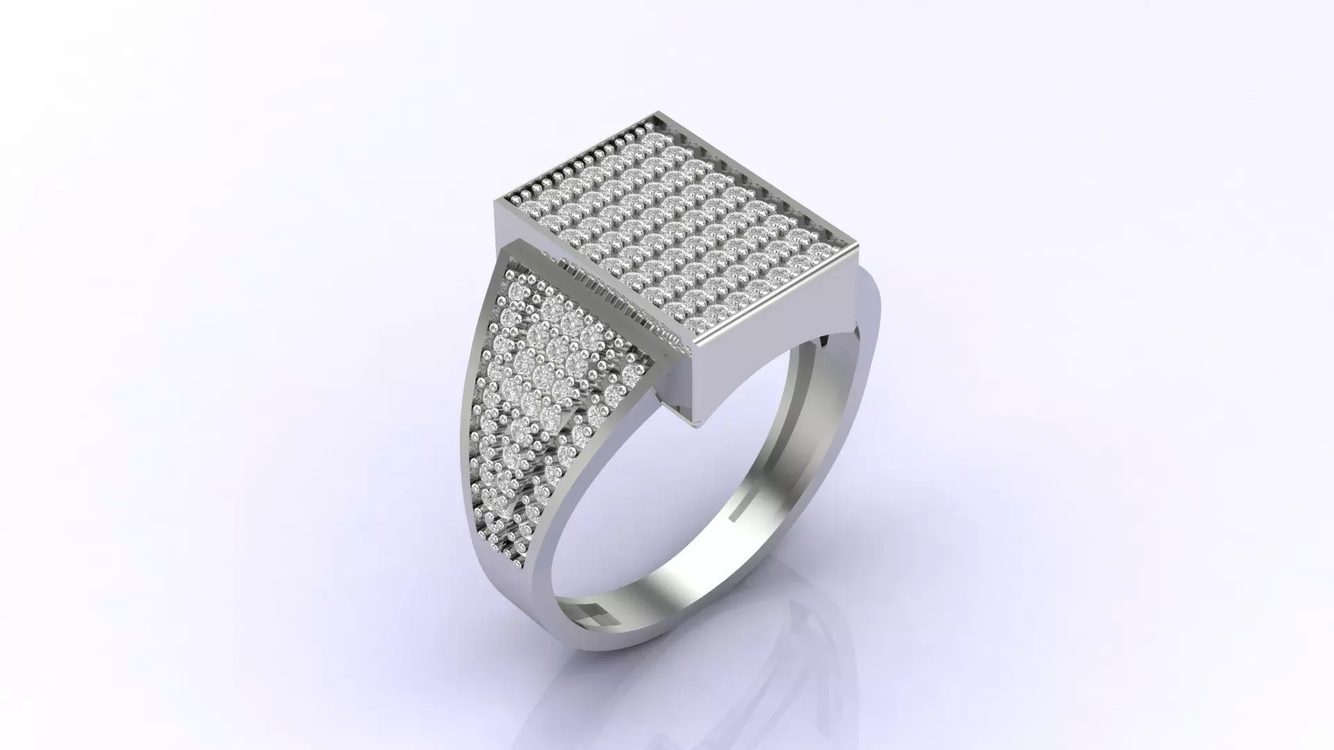 Print Ready STL 3DM Gents Rings Diamond Men Ring 3D print model_0