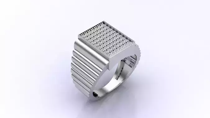 Print Ready STL 3DM  Gents Rings Diamond Men Ring  3D print model