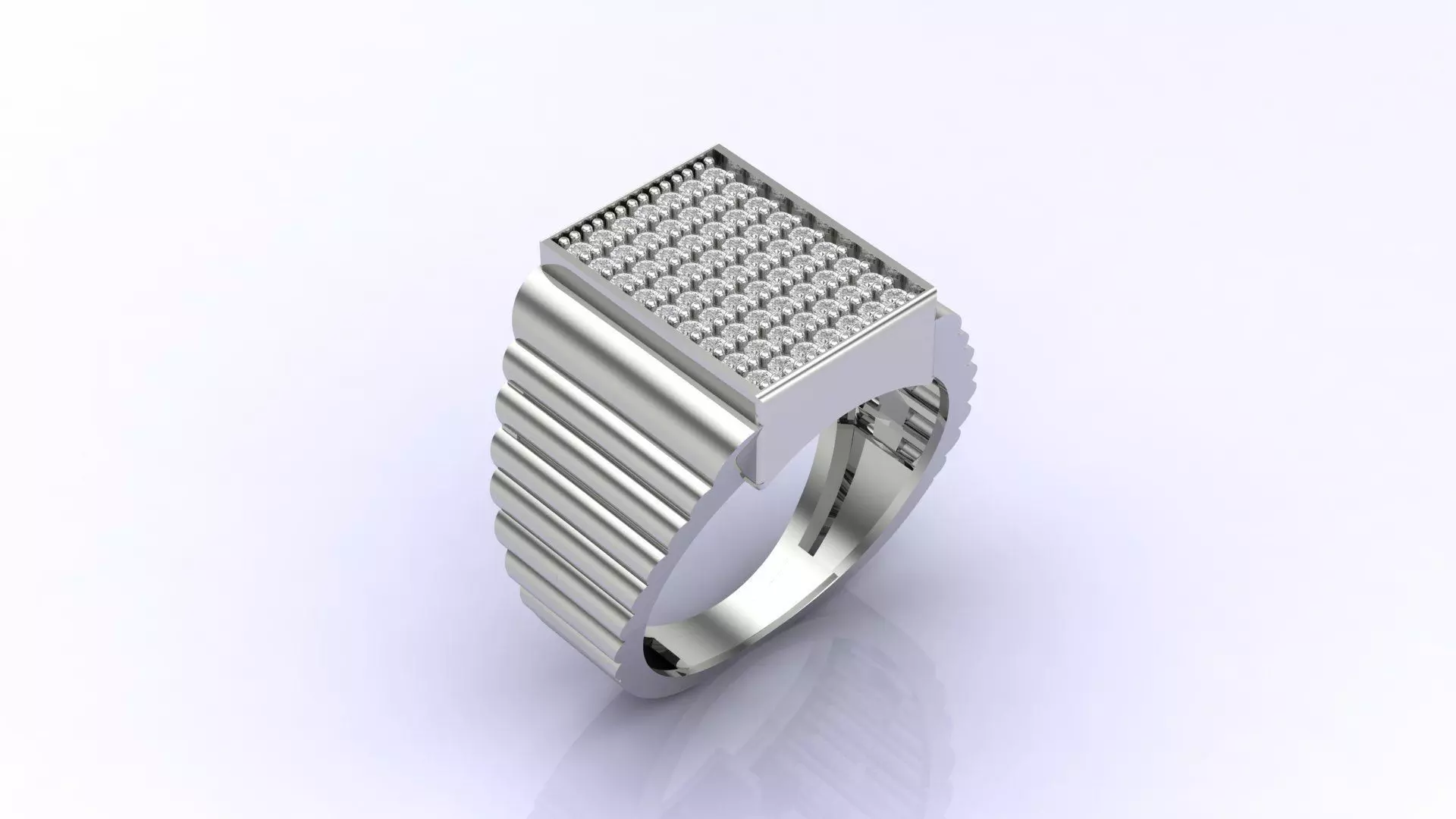 Print Ready STL 3DM Gents Rings Diamond Men Ring 3D print model_0