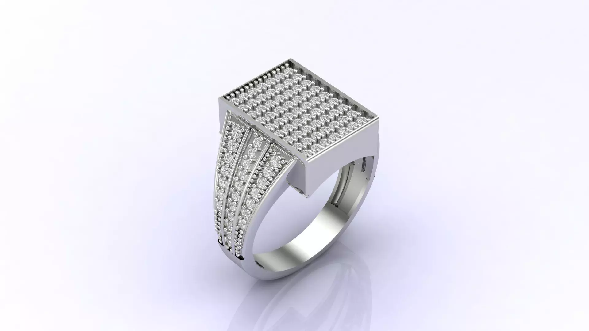 Print Ready STL 3DM Gents Rings Diamond Men Ring 3D print model_0