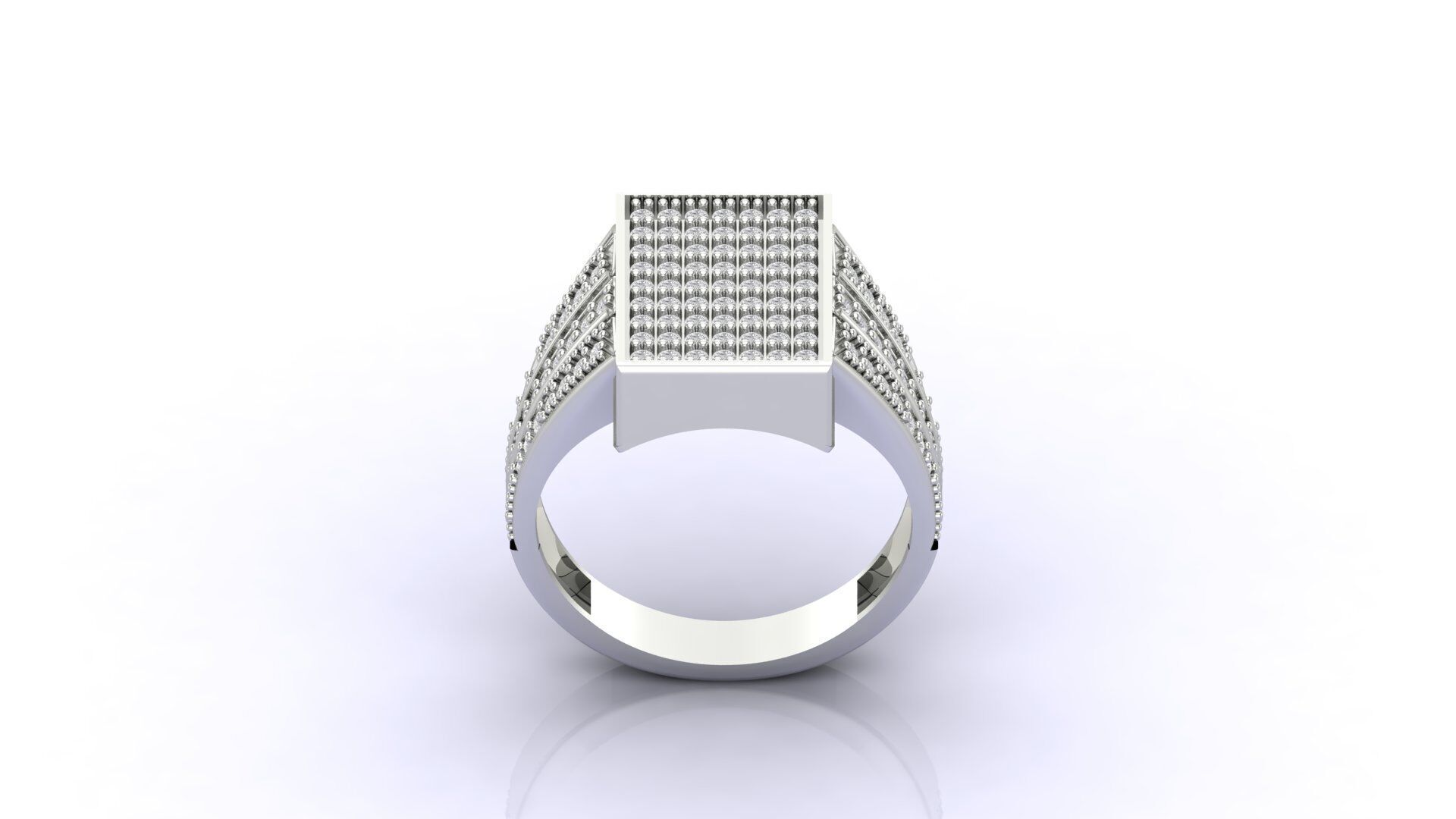 Print Ready STL 3DM Gents Rings Diamond Men Ring 3D print model_1