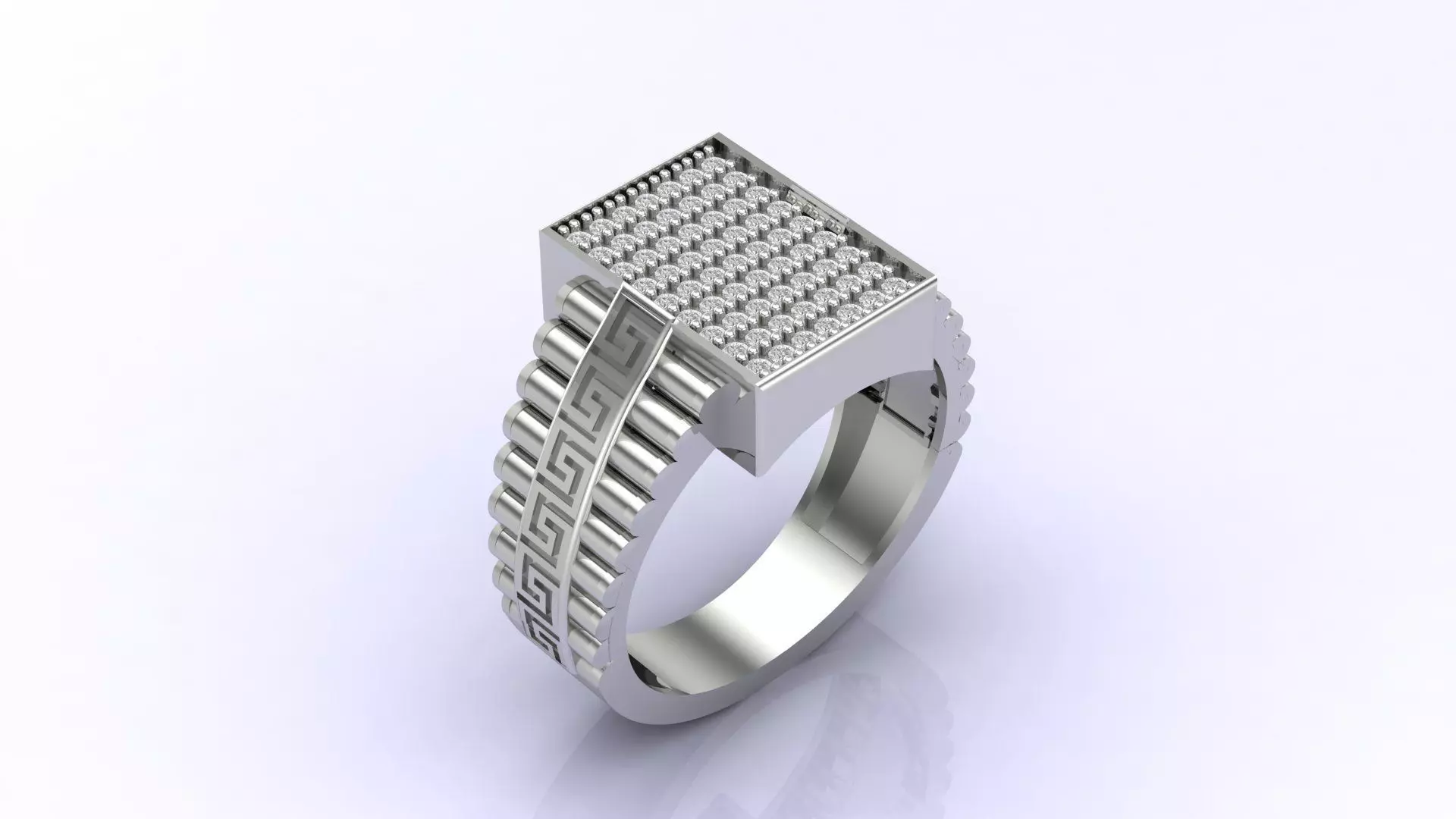 Print Ready STL 3DM Gents Rings Diamond Men Ring 3D print model_0