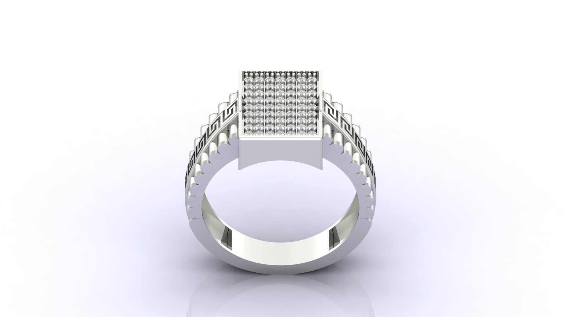 Print Ready STL 3DM Gents Rings Diamond Men Ring 3D print model_1