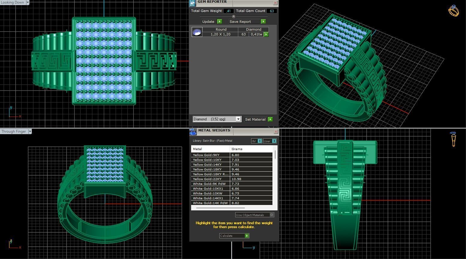 Print Ready STL 3DM Gents Rings Diamond Men Ring 3D print model_6