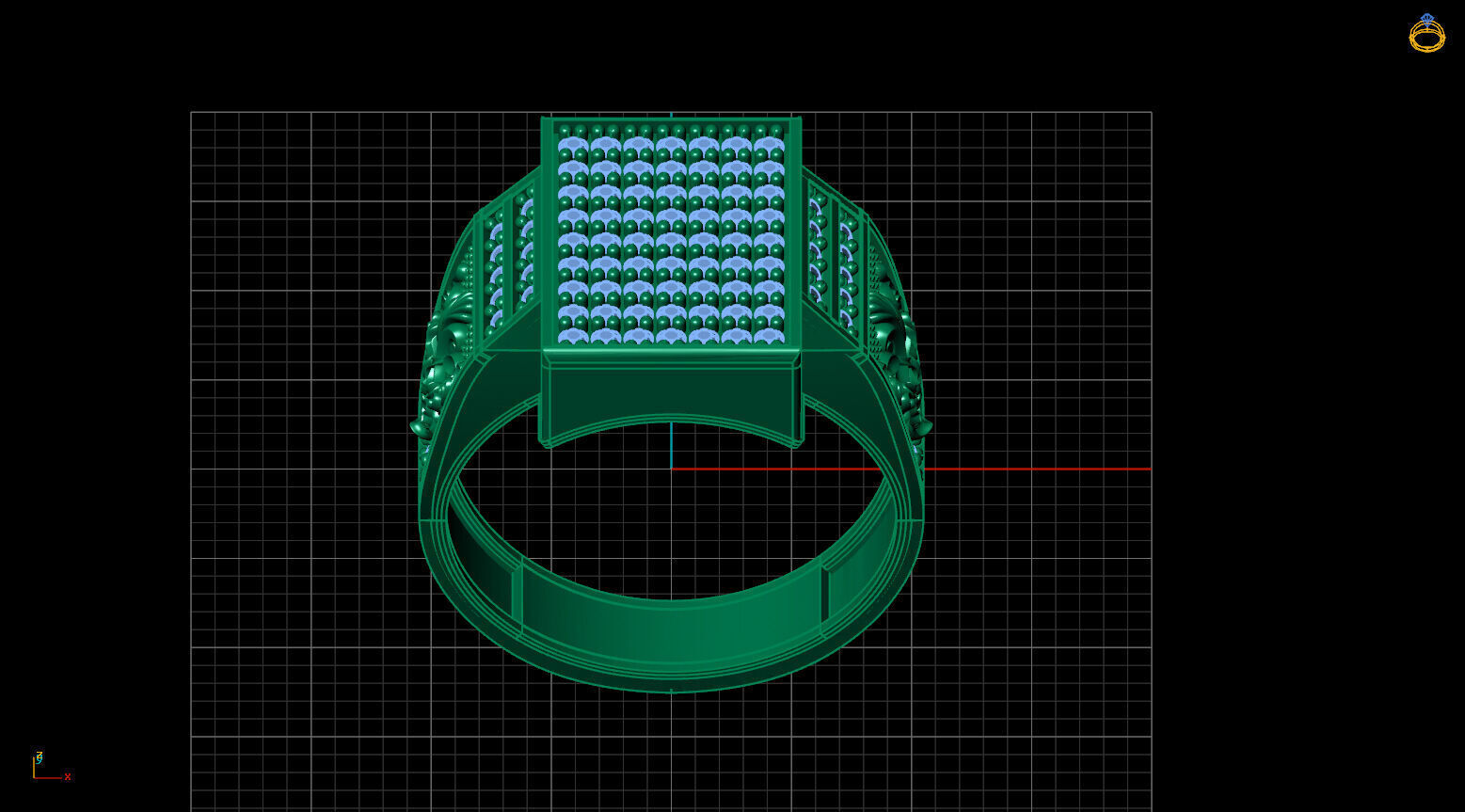 Print Ready STL 3DM  Gents Rings Diamond Men Ring  3D print model_3