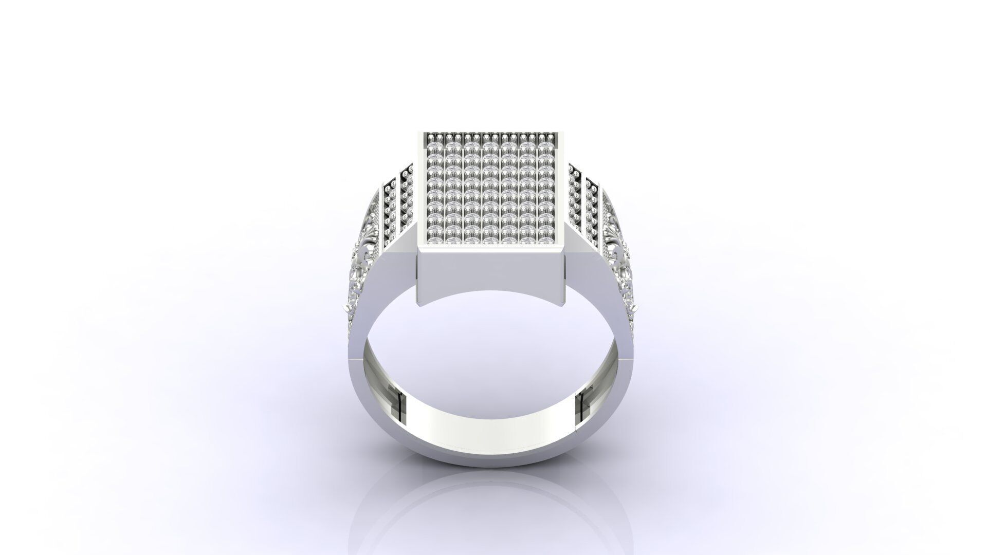 Print Ready STL 3DM  Gents Rings Diamond Men Ring  3D print model_1