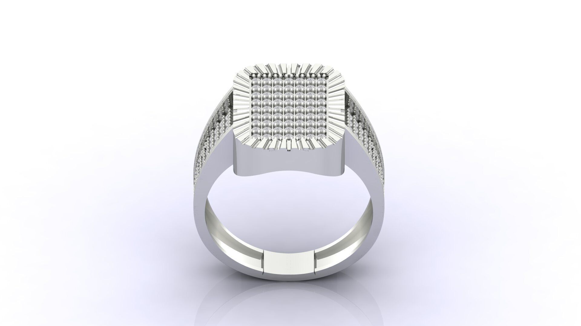 Print Ready STL 3DM Gents Rings Diamond Men Ring 3D print model_1