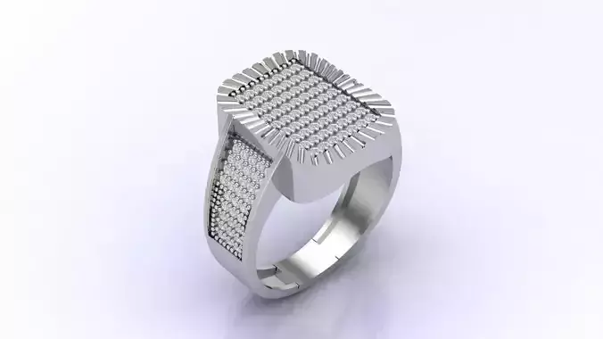 Print Ready STL 3DM  Gents Rings Diamond Men Ring  3D print model
