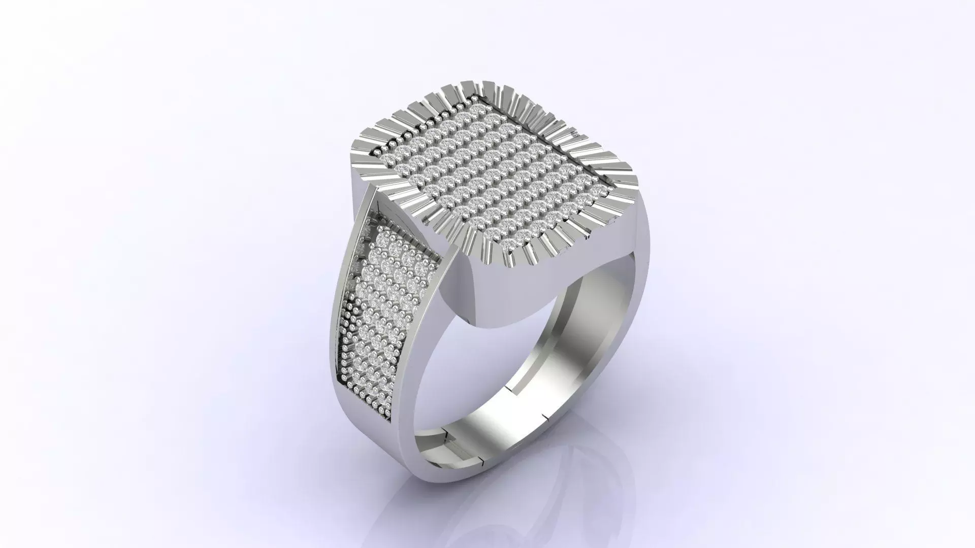 Print Ready STL 3DM Gents Rings Diamond Men Ring 3D print model_0