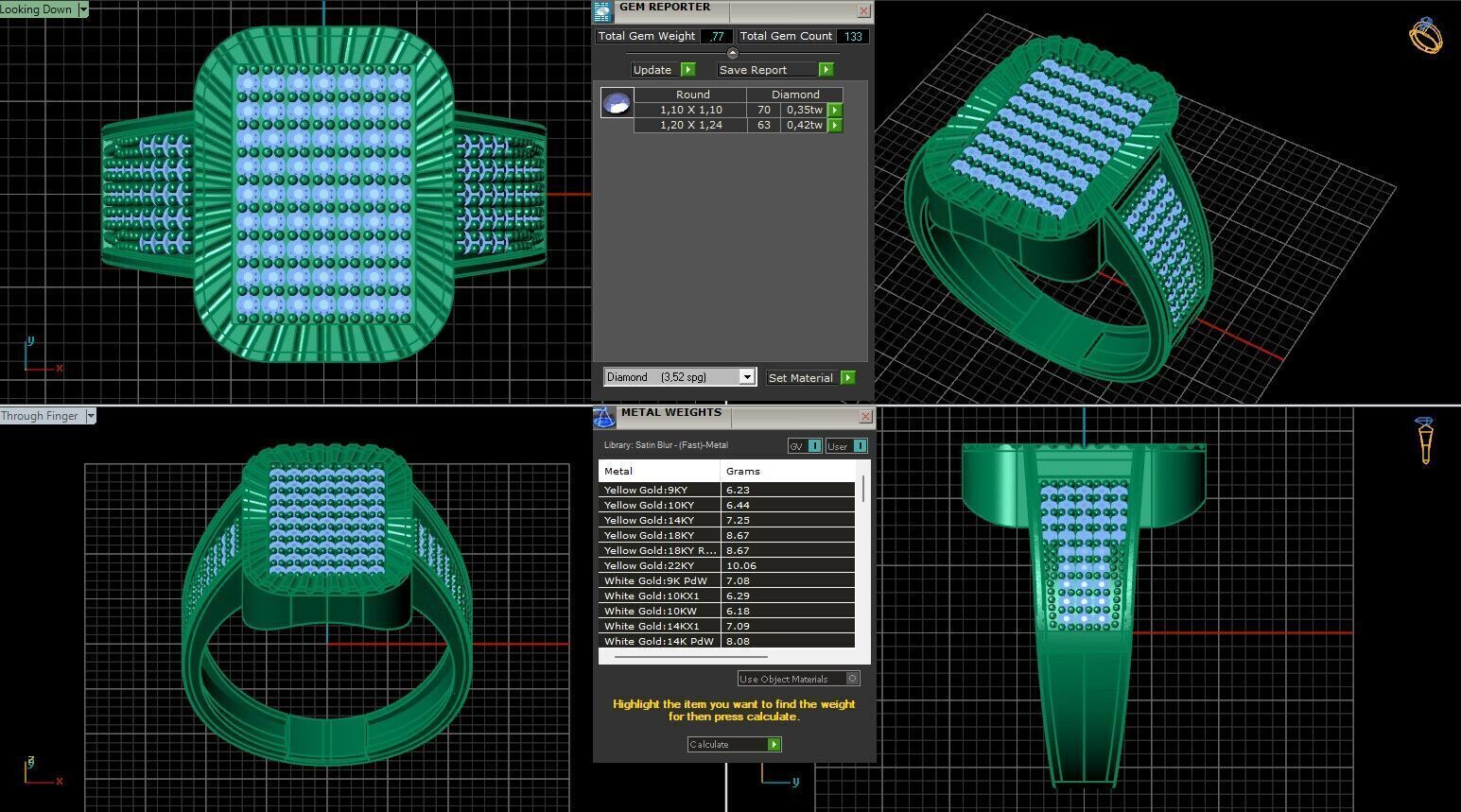 Print Ready STL 3DM Gents Rings Diamond Men Ring 3D print model_6