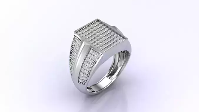 Print Ready STL 3DM  Gents Rings Diamond Men Ring  3D print model