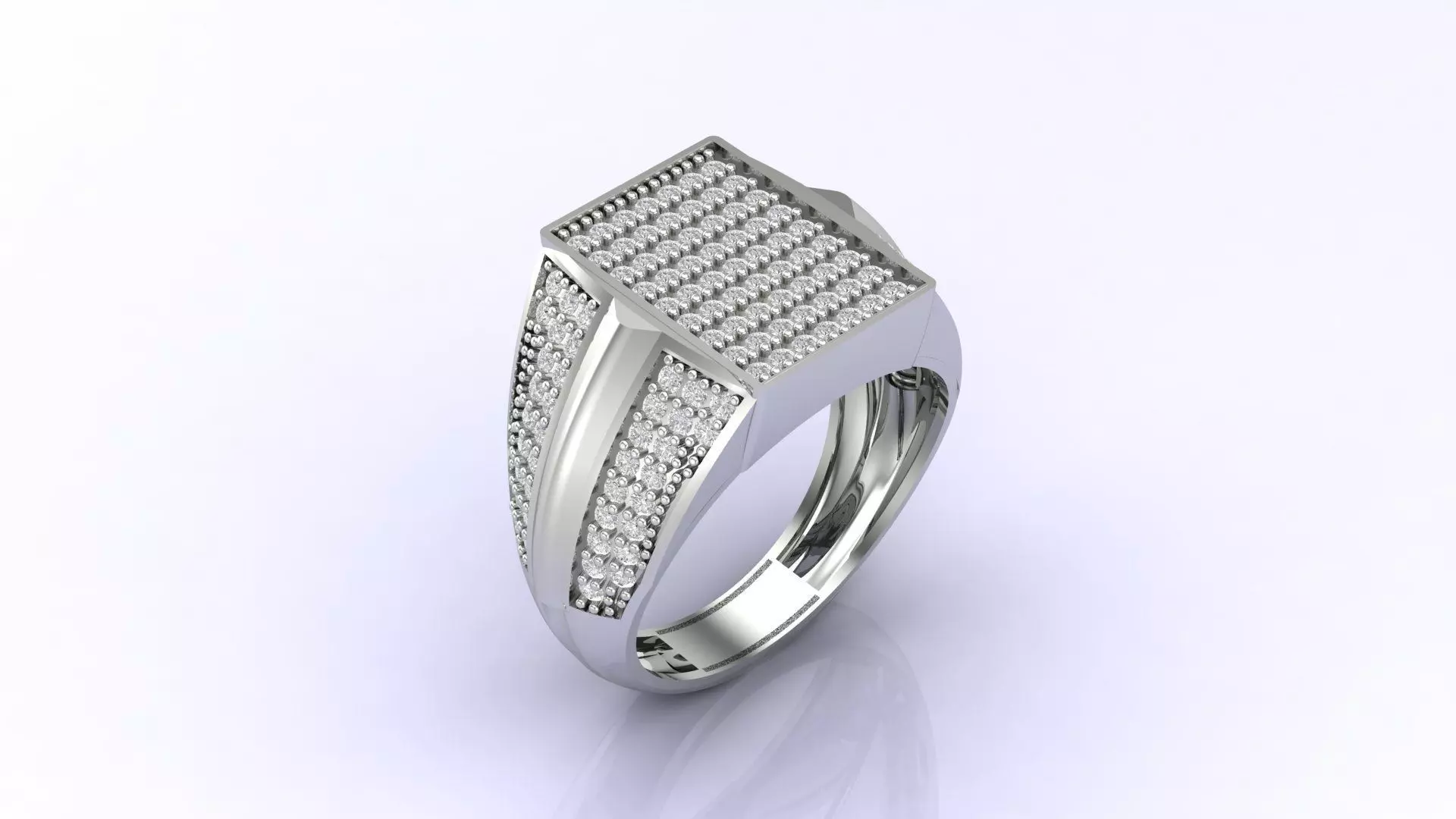 Print Ready STL 3DM Gents Rings Diamond Men Ring 3D print model_0