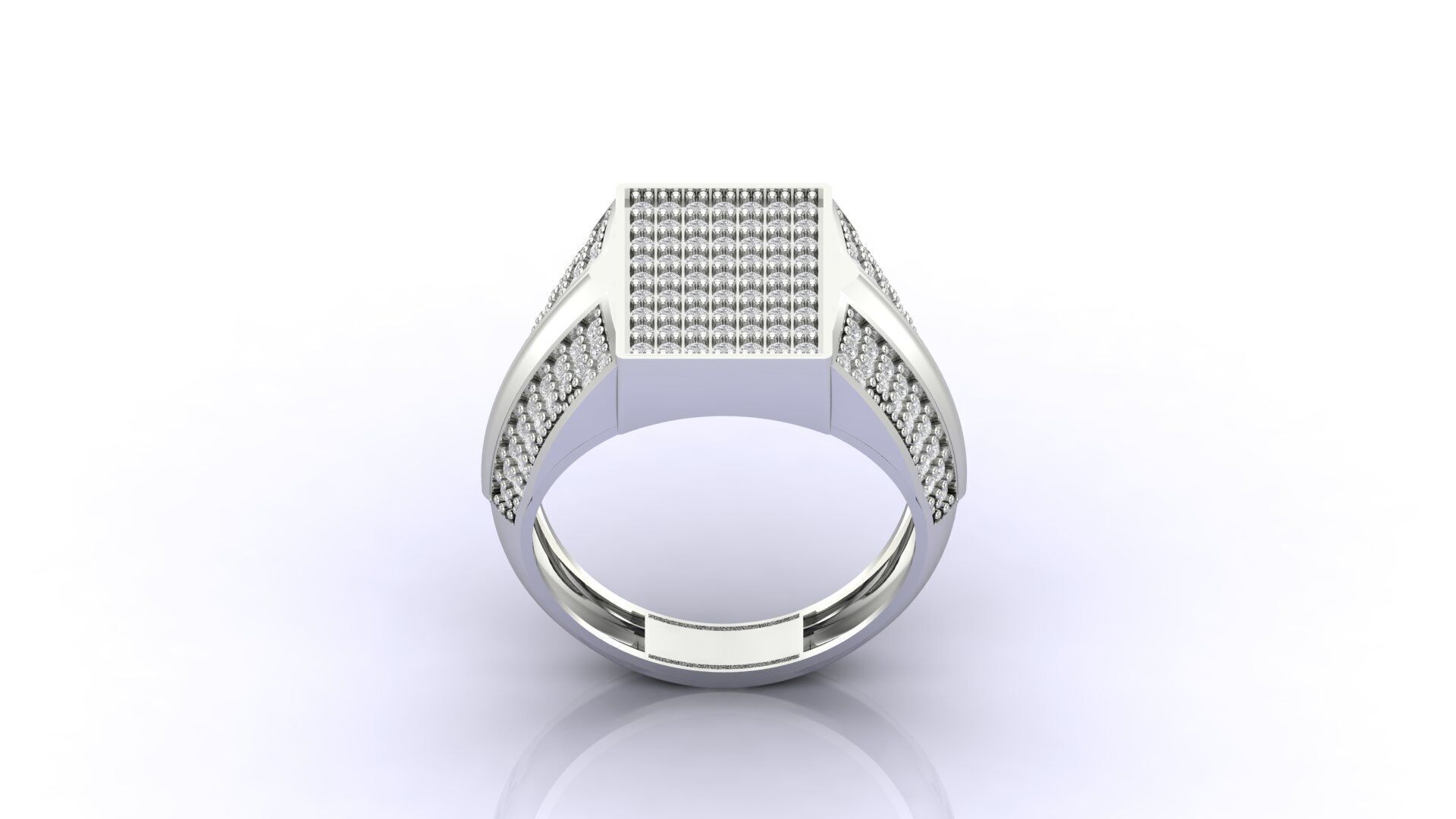 Print Ready STL 3DM Gents Rings Diamond Men Ring 3D print model_1