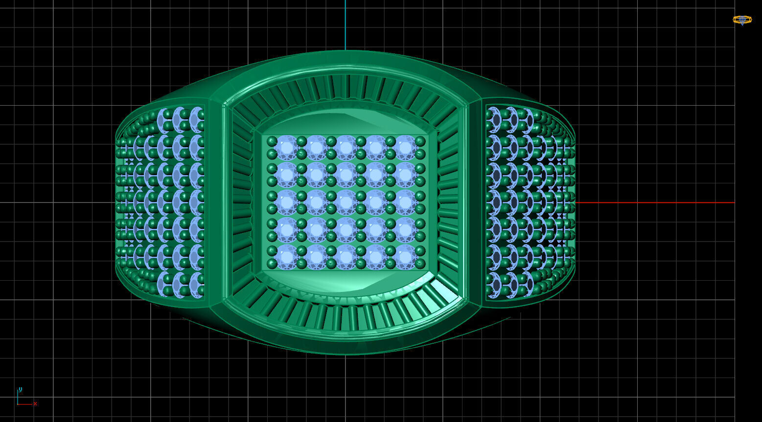 Print Ready STL 3DM Gents Rings Diamond Men Ring 3D print model_5