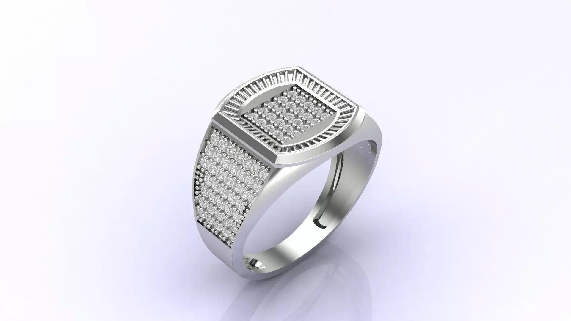 Print Ready STL 3DM Gents Rings Diamond Men Ring 3D print model_0