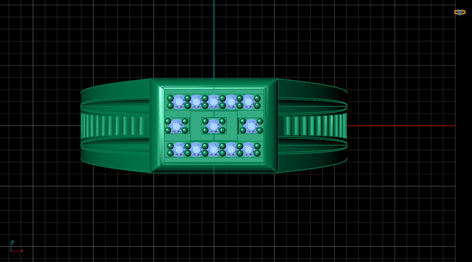 Print Ready STL 3DM Gents Rings Diamond Men Ring 3D print model_5