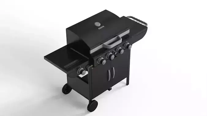 Gas BBQ Grill Burner Low-poly 3D model