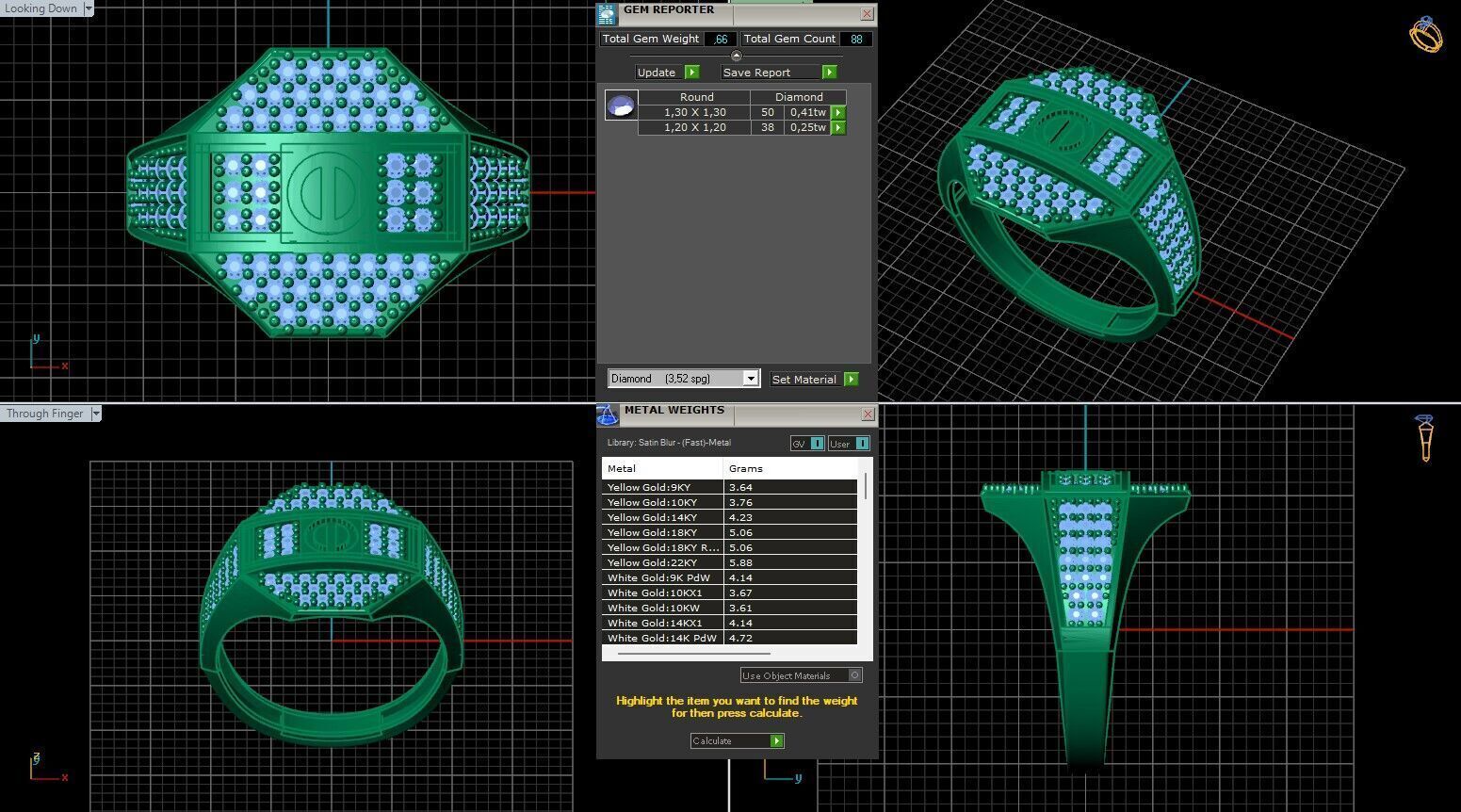 Print Ready STL 3DM  Gents Rings Diamond Men Ring  3D print model_6