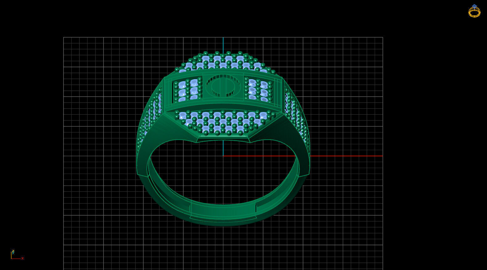 Print Ready STL 3DM  Gents Rings Diamond Men Ring  3D print model_3