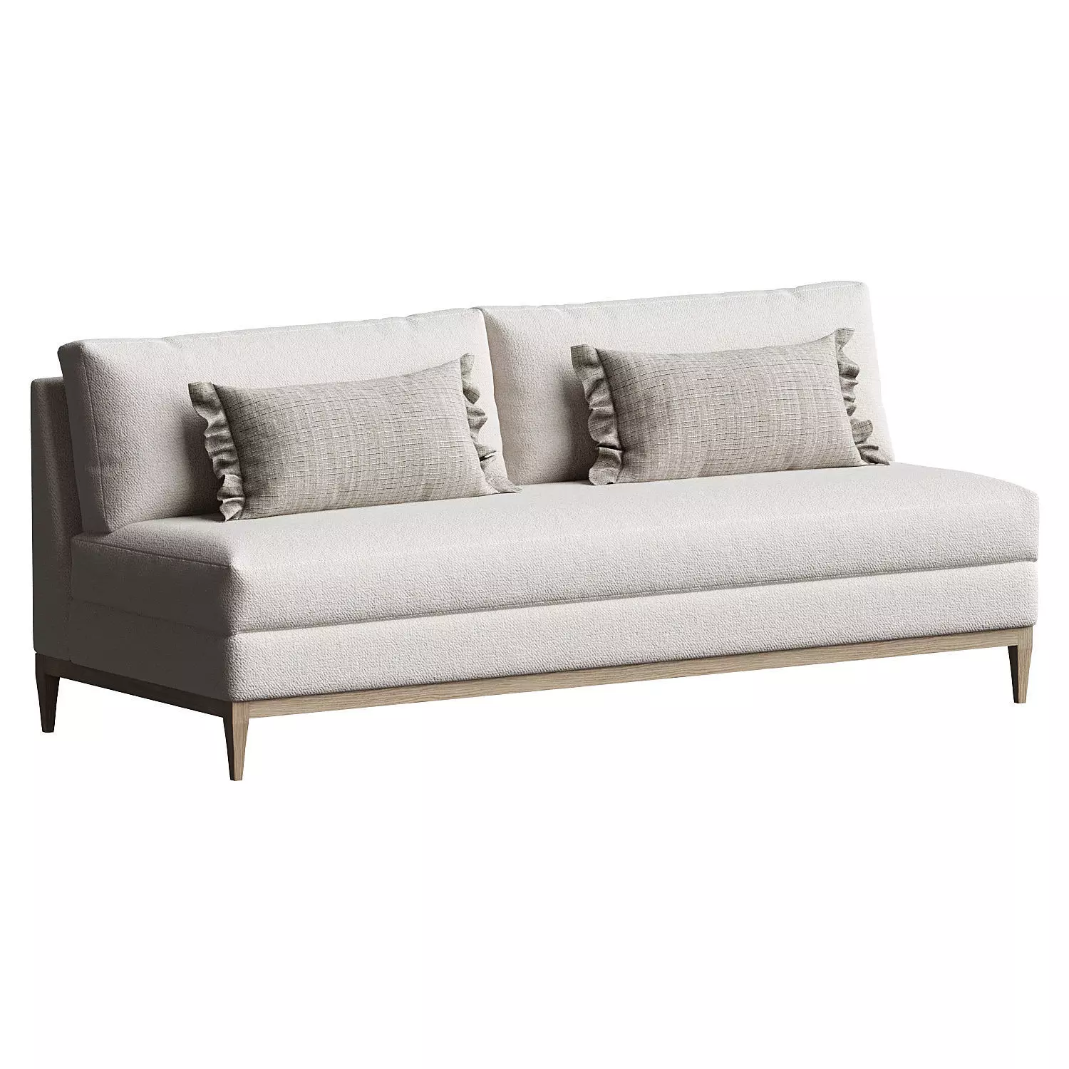 Barton Armless Sofa 3D model_0