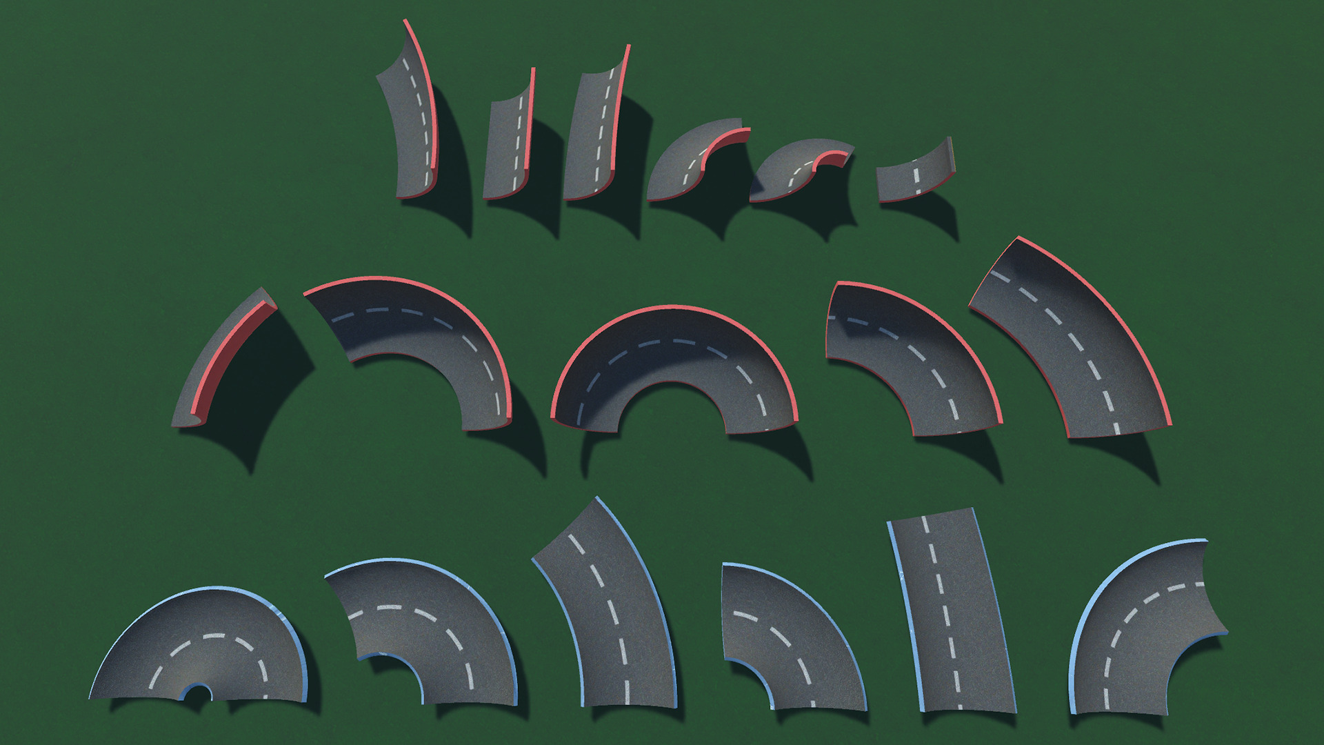 Car Stunt Ramps Mega Pack Low-poly 3D model_18