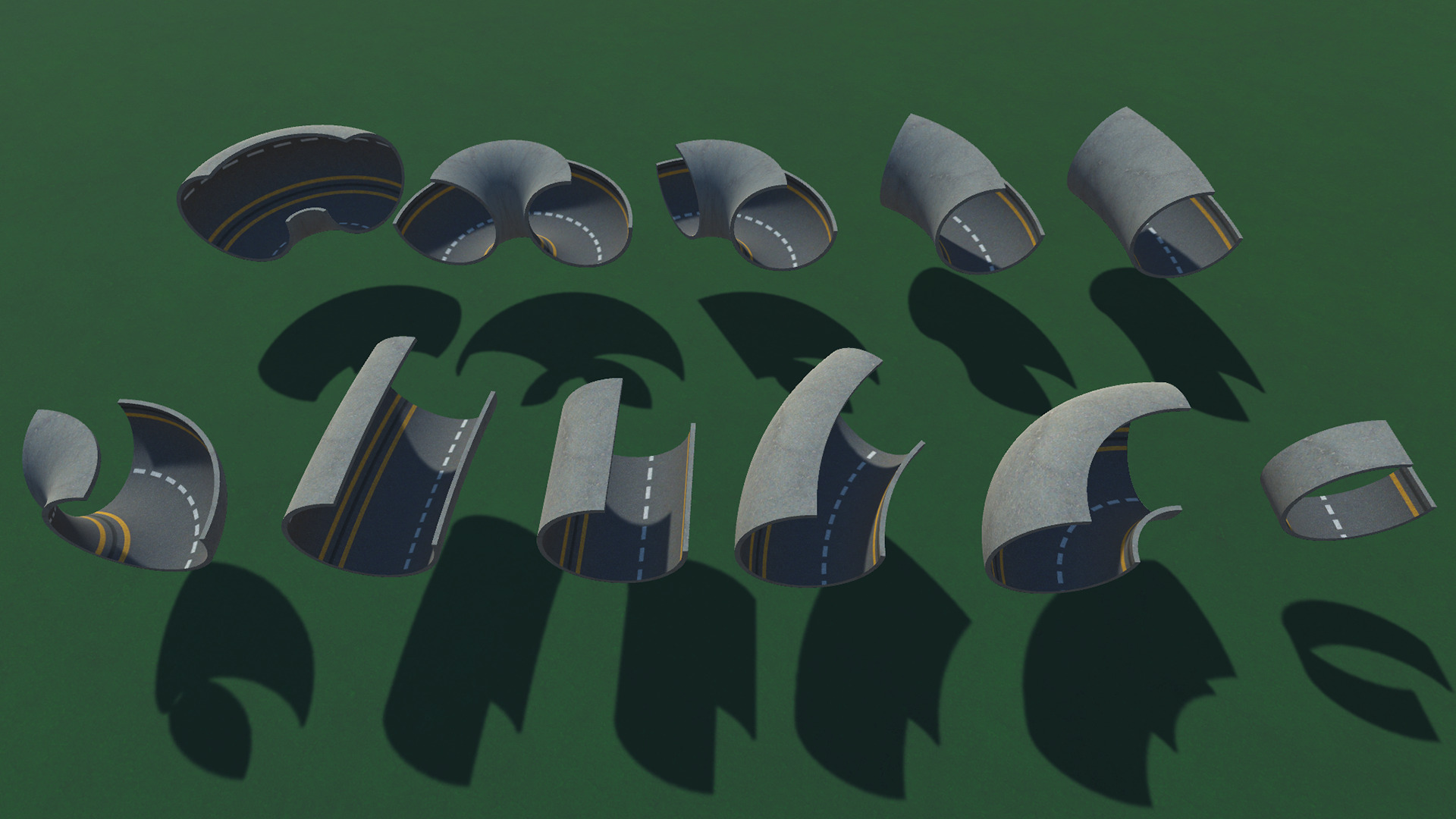 Car Stunt Ramps Mega Pack Low-poly 3D model_19