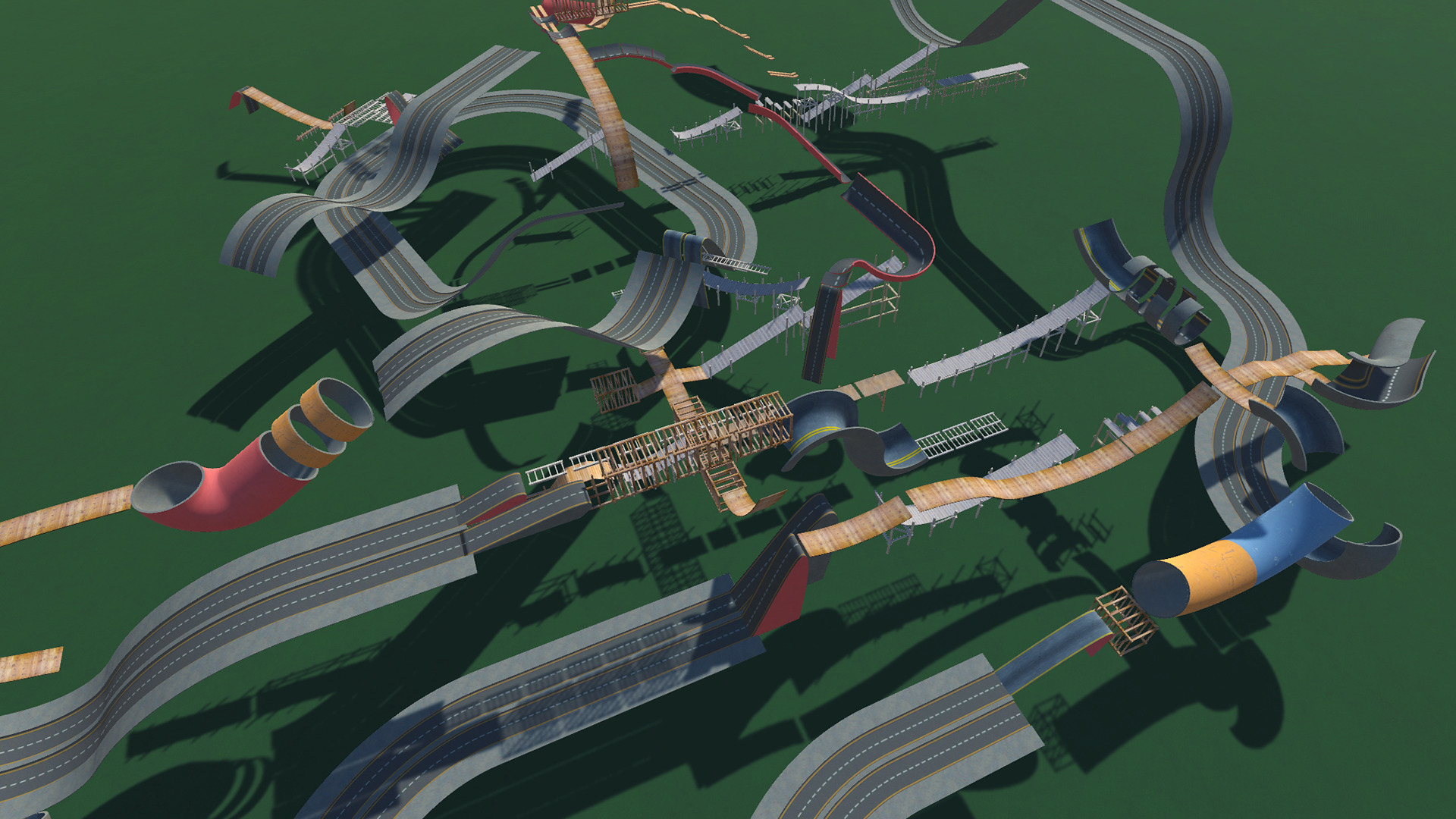 Car Stunt Ramps Mega Pack Low-poly 3D model_2