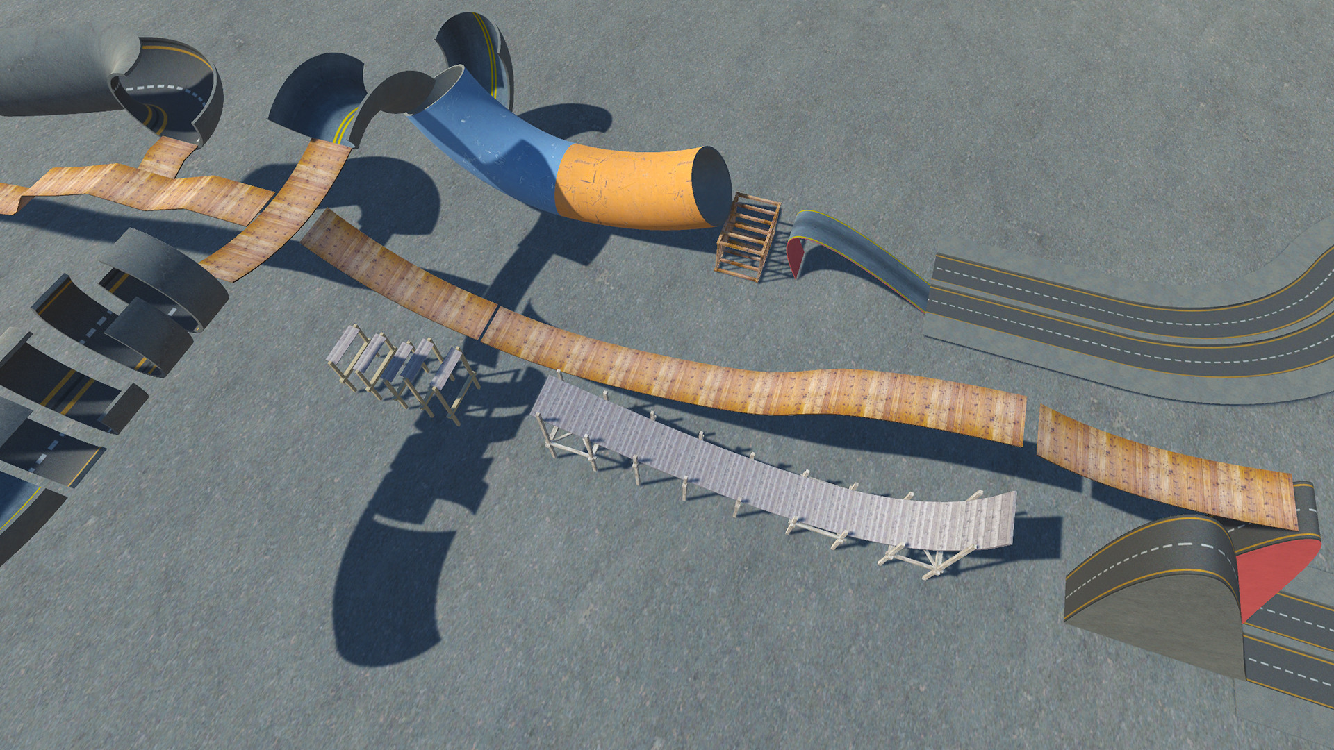 Car Stunt Ramps Mega Pack Low-poly 3D model_5