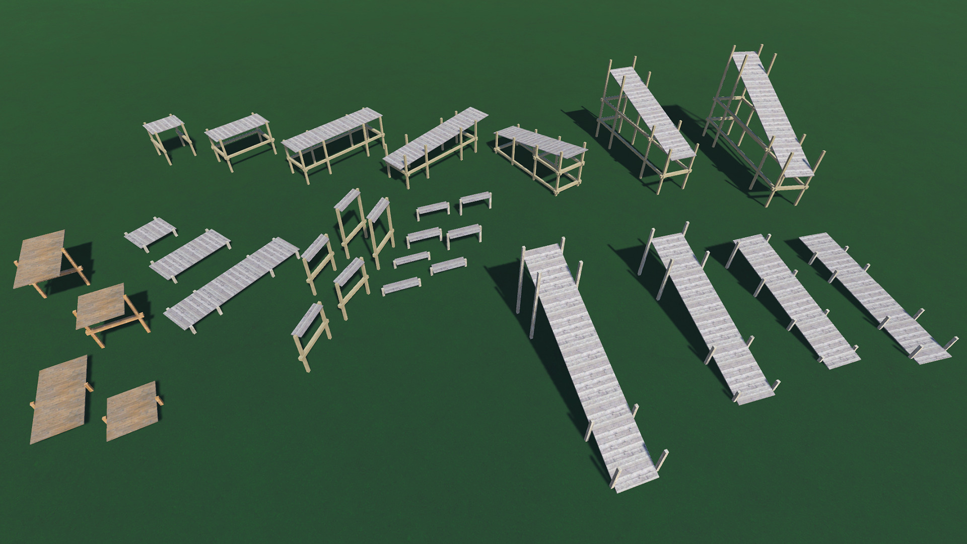 Car Stunt Ramps Mega Pack Low-poly 3D model_13