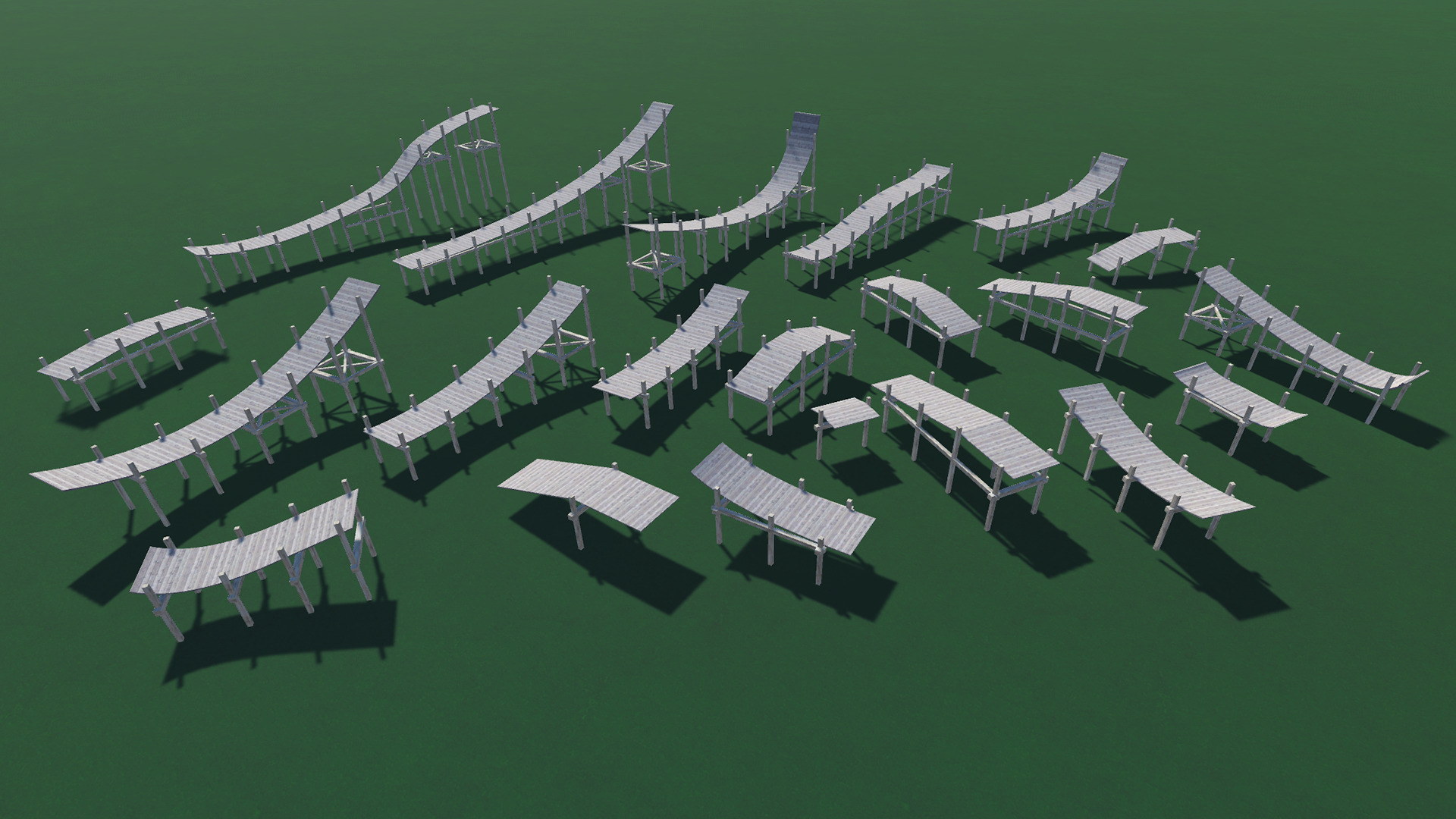 Car Stunt Ramps Mega Pack Low-poly 3D model_12