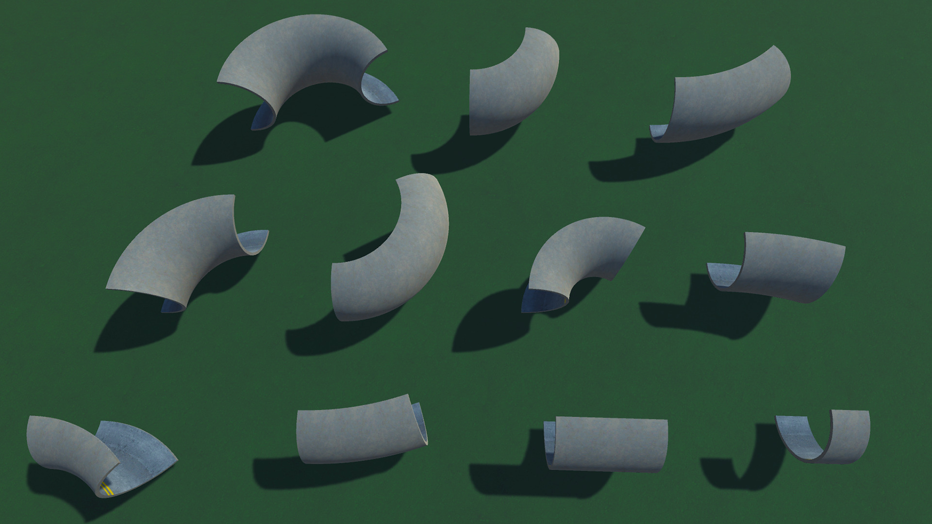 Car Stunt Ramps Mega Pack Low-poly 3D model_22