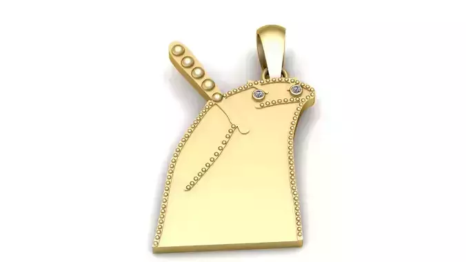 ANGRY CARTOON CHARACTER PENDANT 3D PRINTABLE MODEL