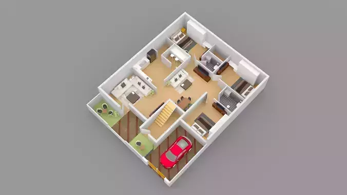 Perspective Inteior 3d view