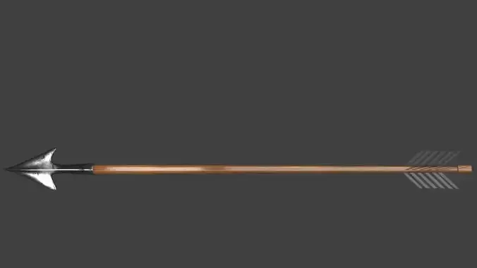 Fantasy Bow and Arrow- Game Ready 3D Model