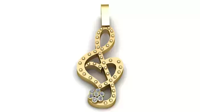 STYLISH HEART DESIGN PENDANT 3D PRINTABLE MODEL