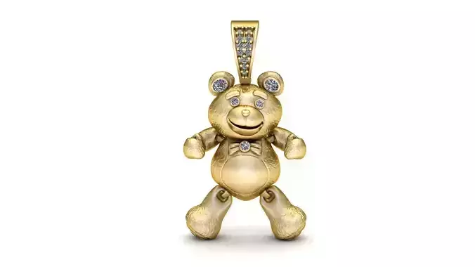 TEDDY BEAR TOY PENDANT 3D PRINTABLE MODEL