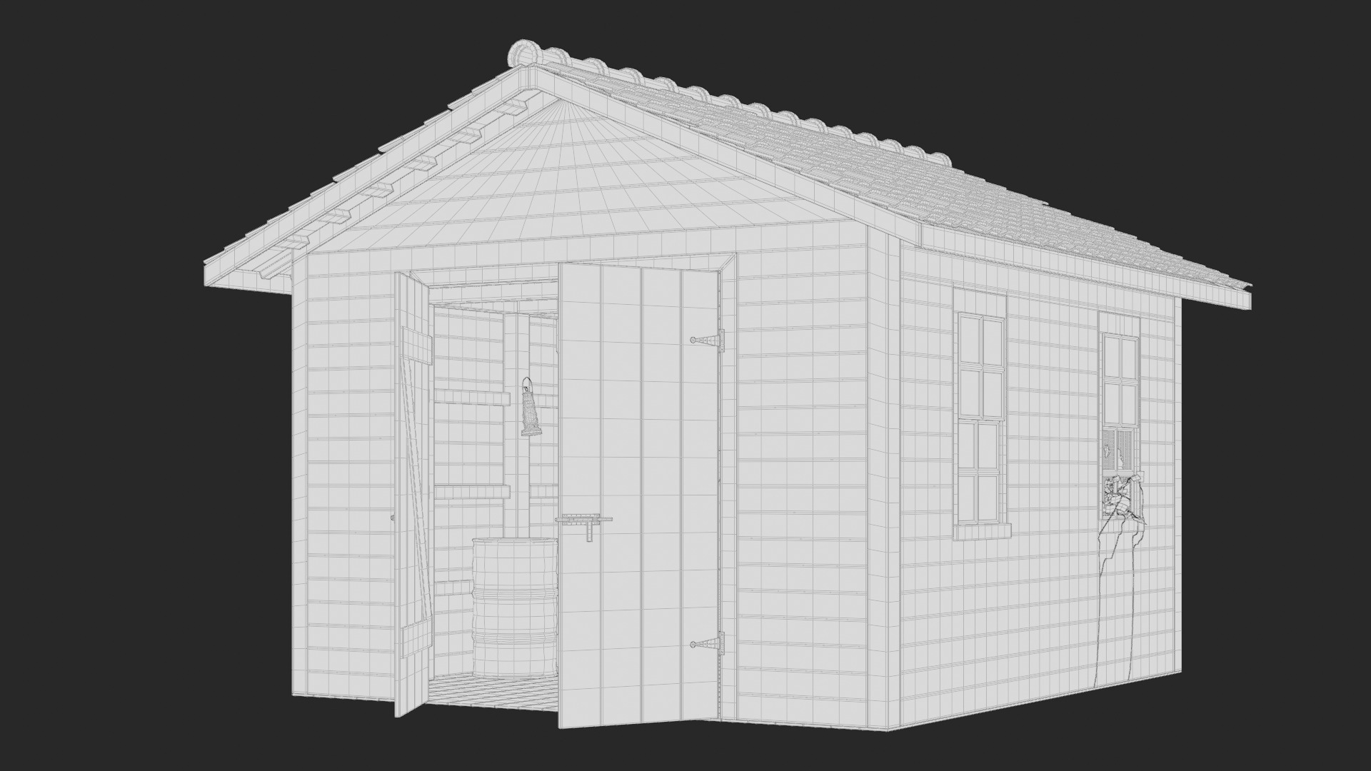 Old Tool Shed 3d Scene 3D model_12