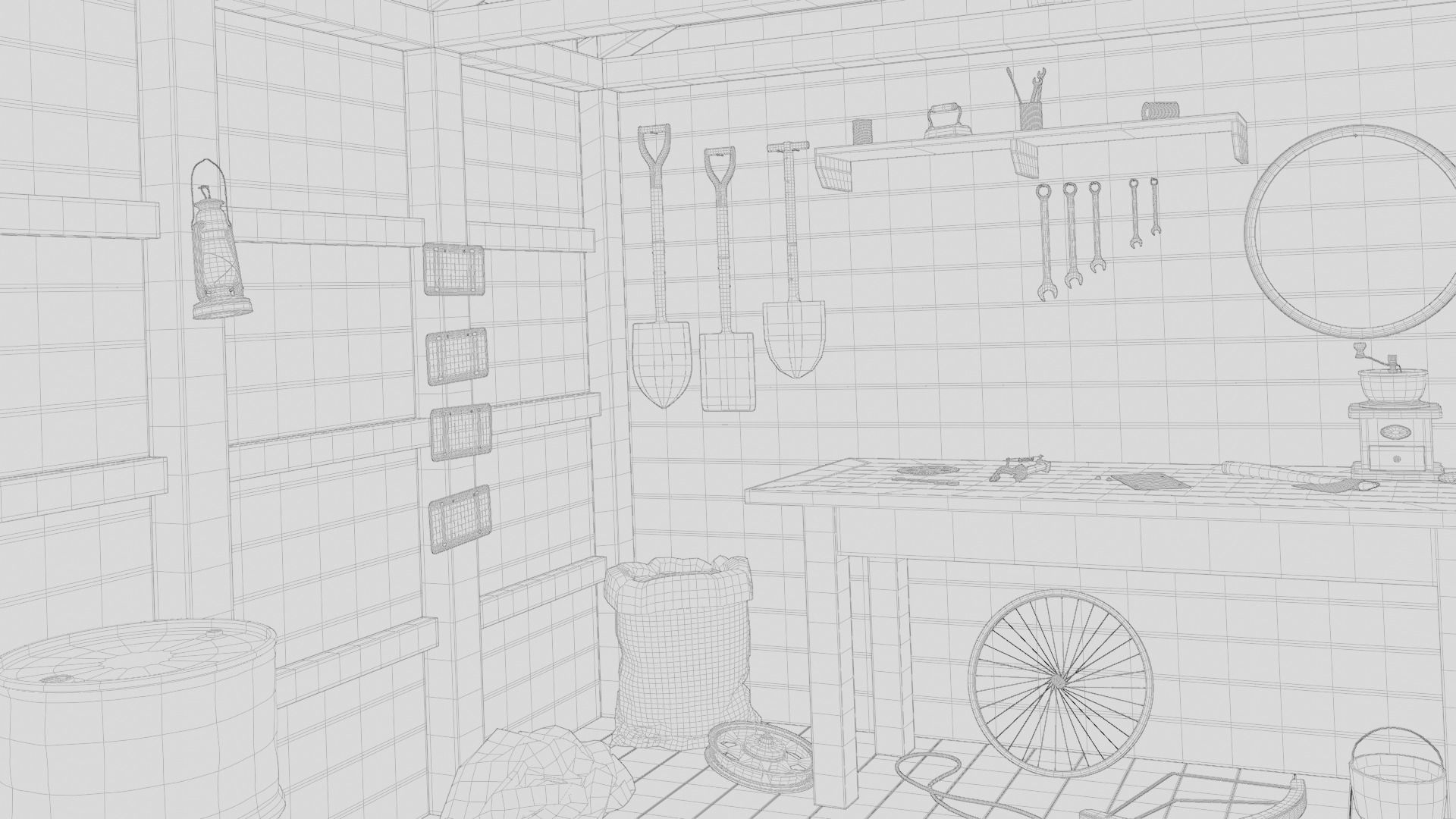 Old Tool Shed 3d Scene 3D model_14