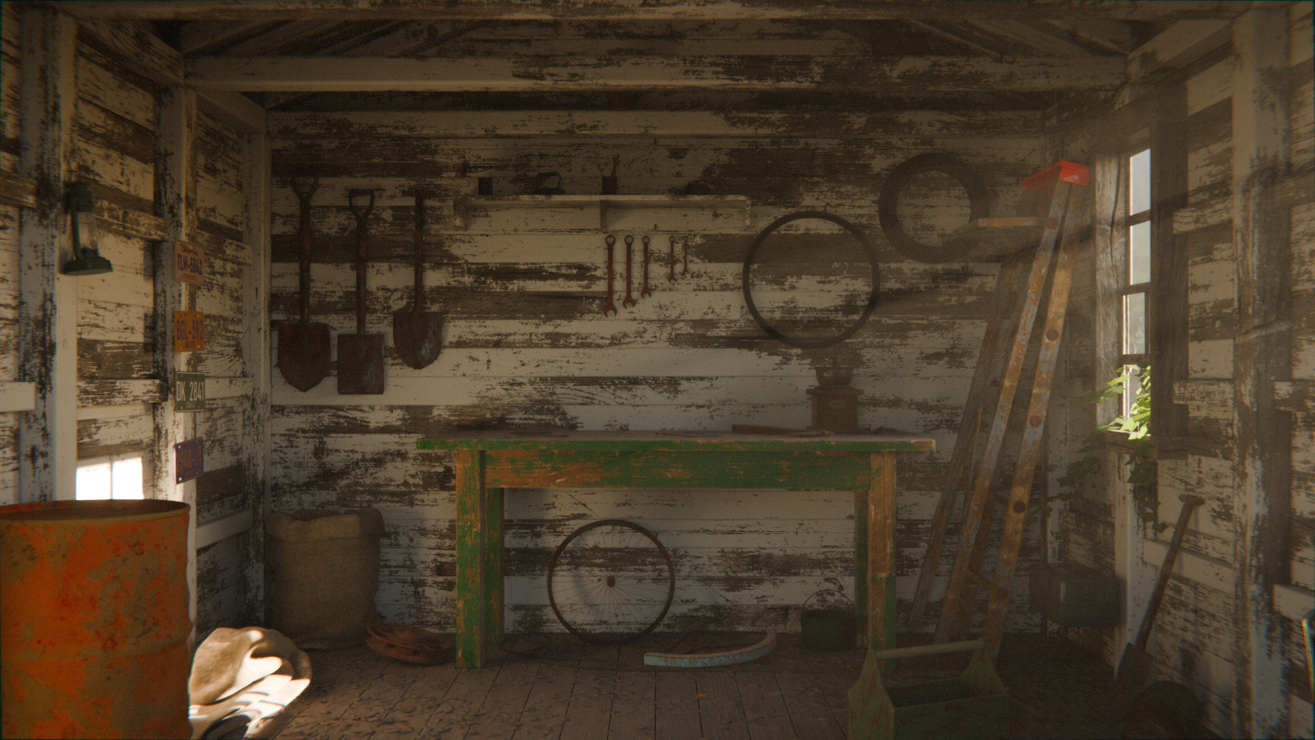 Old Tool Shed 3d Scene 3D model_1