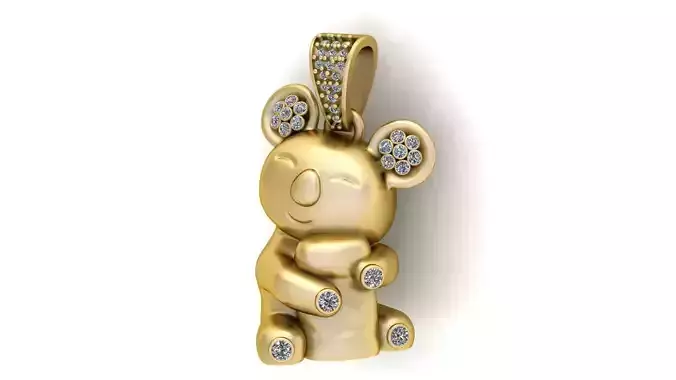CUTE TEDDY BEAR PENDANT 3D PRINTABLE MODEL