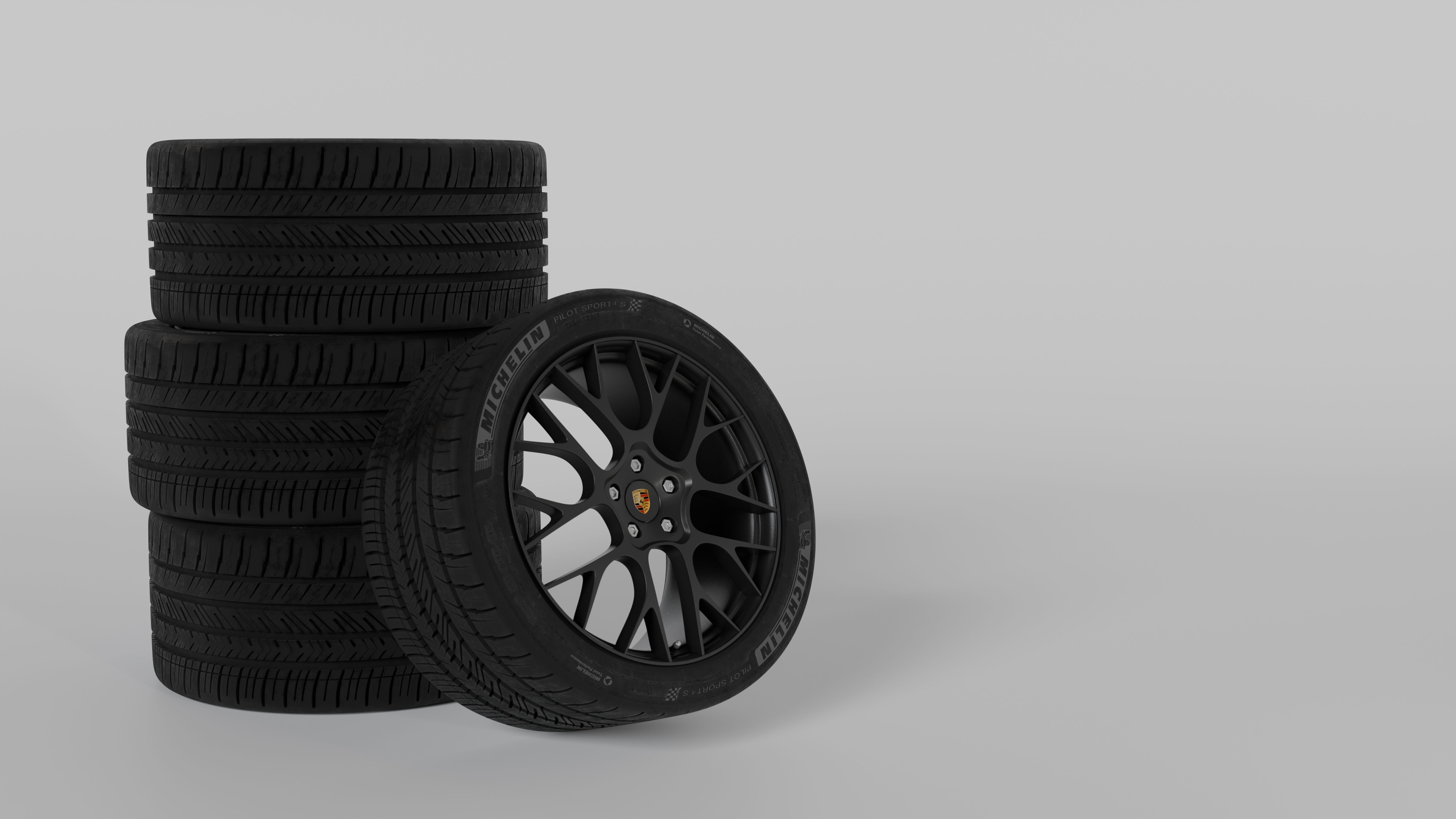 Porsche 911 992 RS Spyder Wheel 3D Model Low-poly 3D model_1
