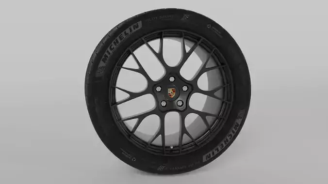 Porsche 911 992 RS Spyder Wheel 3D Model Low-poly 3D model